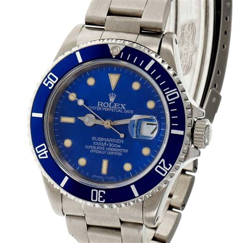 rolex 16610 1995 serial|Rolex 16610 blue bezel.